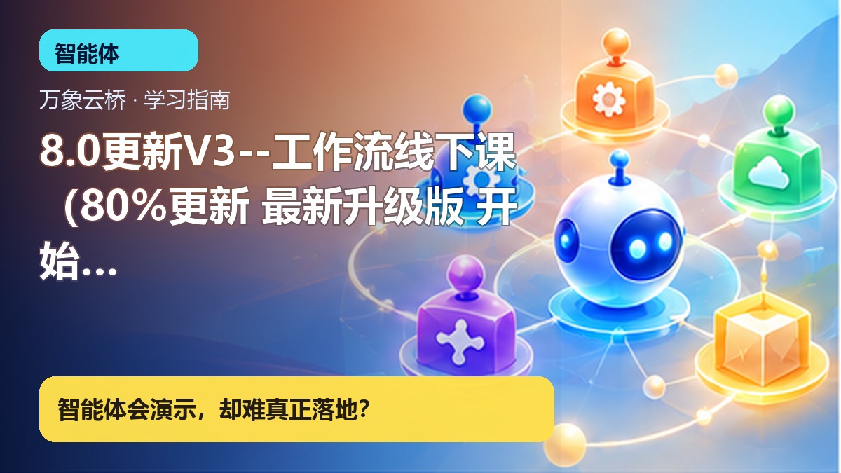 8.0更新V3--工作流线下课（80%更新 最新升级版 开始封装智能体小程序）专属 AI扣子 --浩哥团 产品价值展示