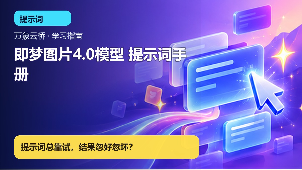 即梦图片4.0模型 提示词手册 产品价值展示