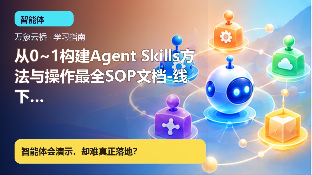 从0~1构建Agent Skills方法与操作最全SOP文档-线下课专属文档 产品价值展示