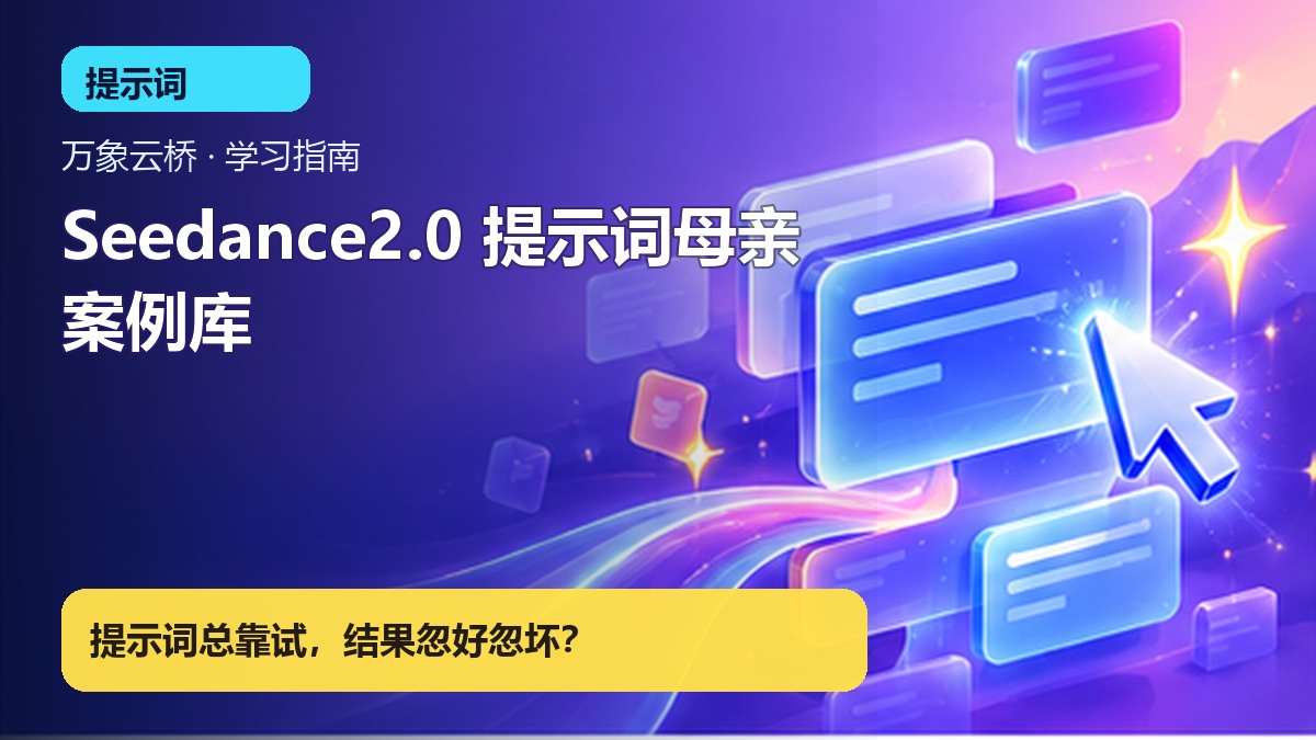 Seedance2.0 提示词母亲案例库 产品价值展示
