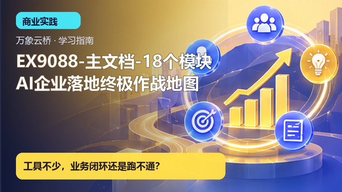 EX9088-主文档-18个模块AI企业落地终极作战地图 产品价值展示